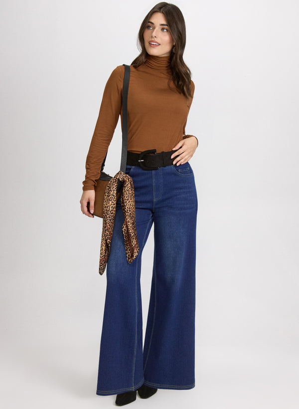 Laura Pull-On Wide-Leg Jeans