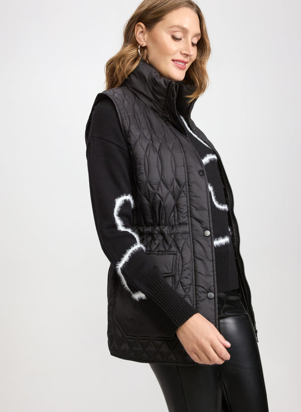 Laura Quilted Drawstring Waist Vest