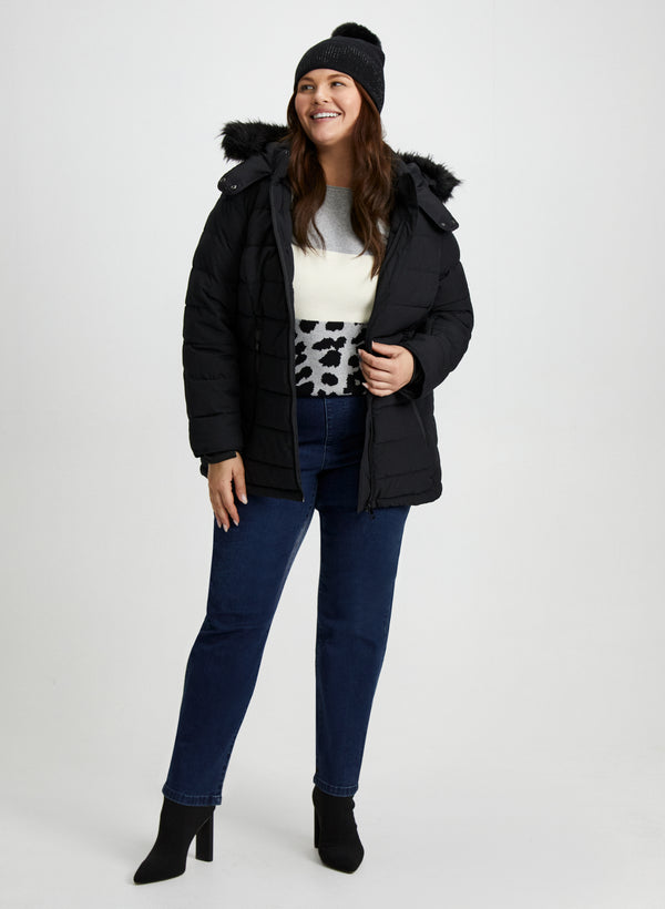 laura Quilted Jacket & Slim Leg Jeans