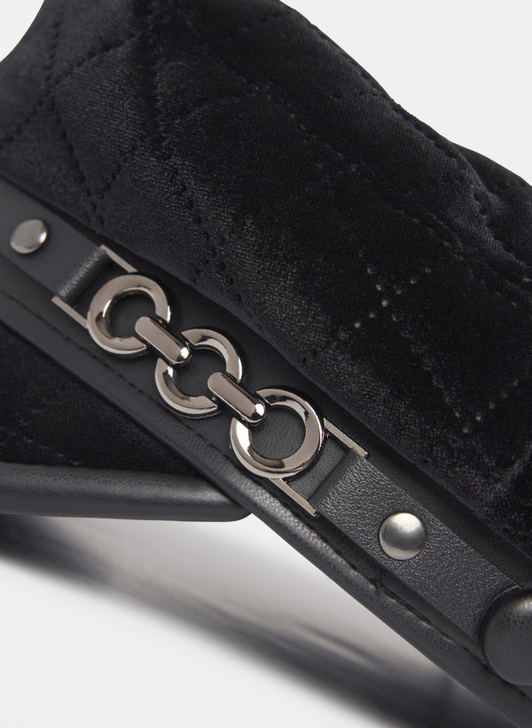 Laura Quilted Velvet Cap