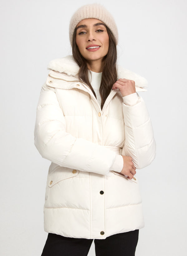 laura Quilted Zip Coat