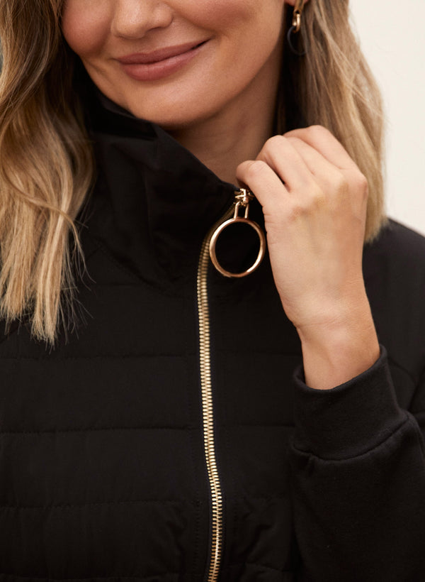 Laura Quilted Zipper Trim Tunic