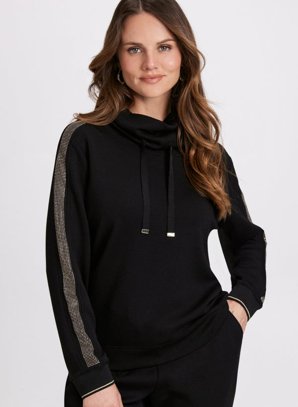 laura Raised Cowl Neck Top