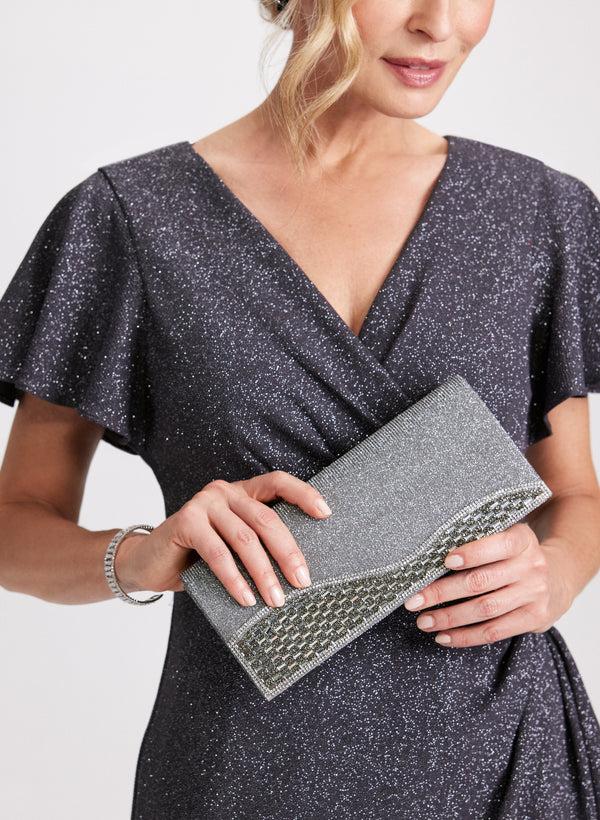 Laura Rectangular Glitter Clutch