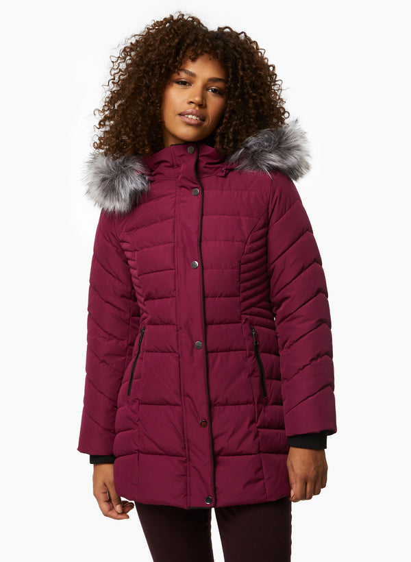 laura Recycled Quilted Vegan Down Coat