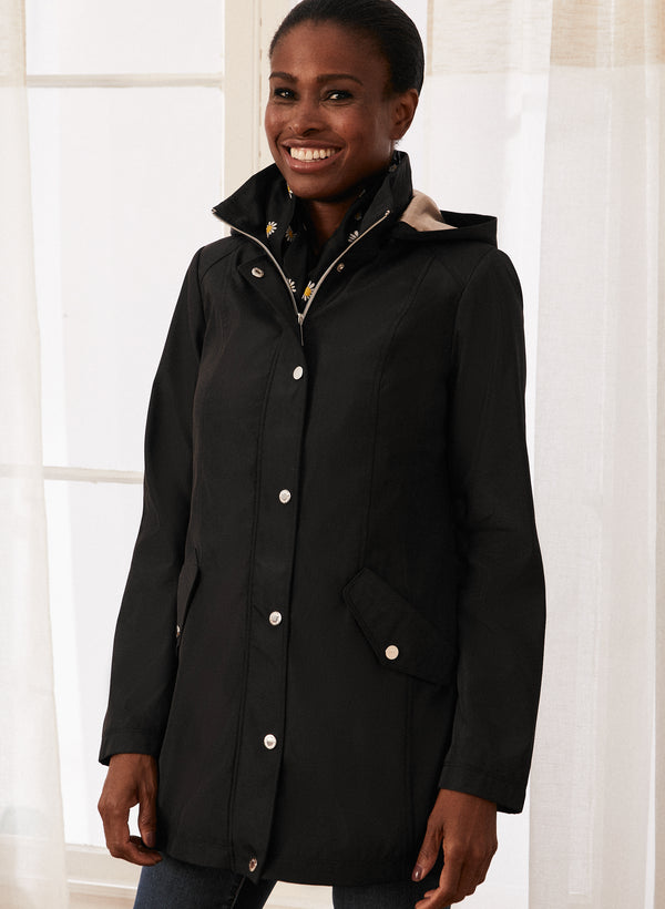 laura Removable Hood Raincoat