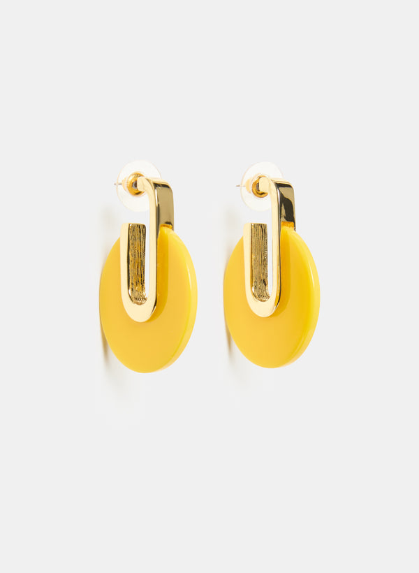 laura Resin Half-Circle Earrings