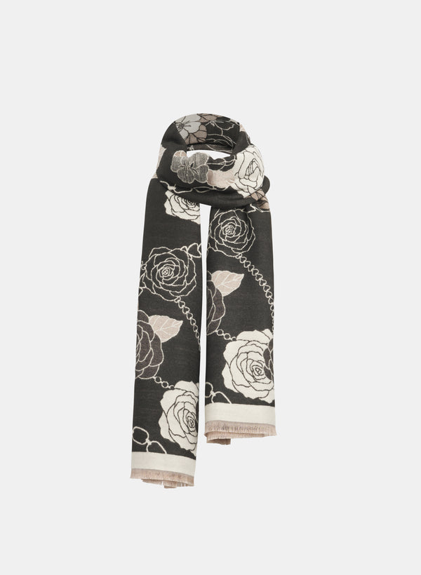 laura Reversible Floral Scarf