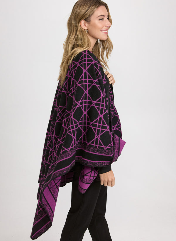 Laura Reversible Geometric Poncho