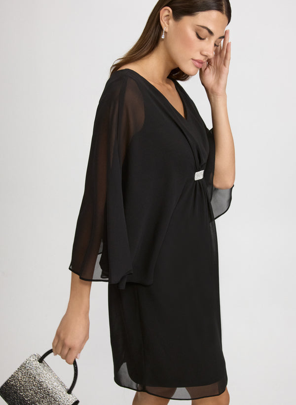 Laura Rhinestone Bar Detail Dress