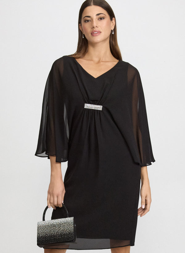 Laura Rhinestone Bar Detail Dress