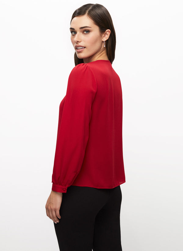 Laura Rhinestone Chain V-Neck Top