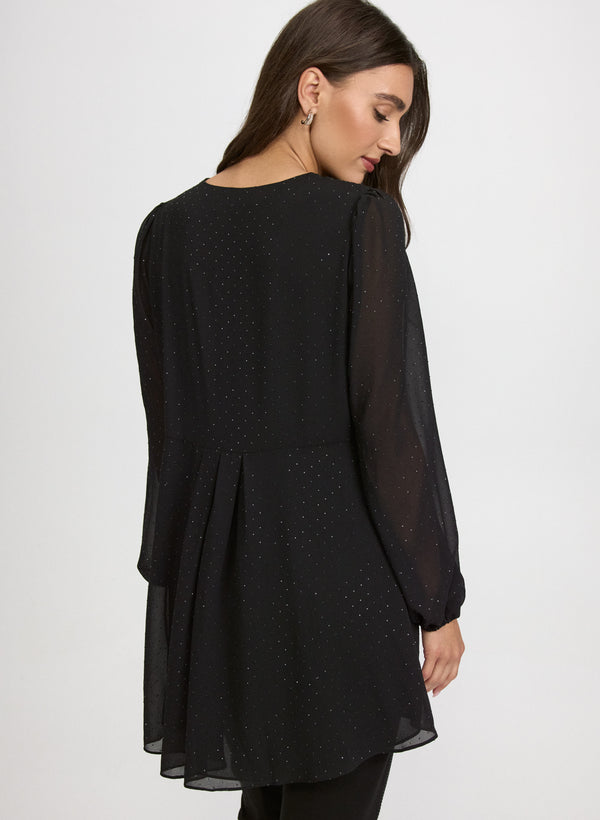 Laura Rhinestone Chiffon Blouse