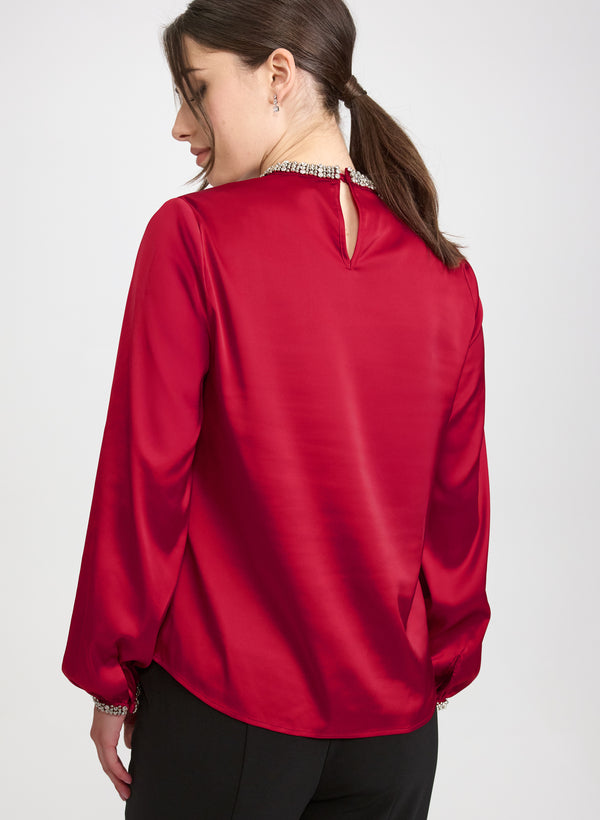 Laura Rhinestone Detail Blouse