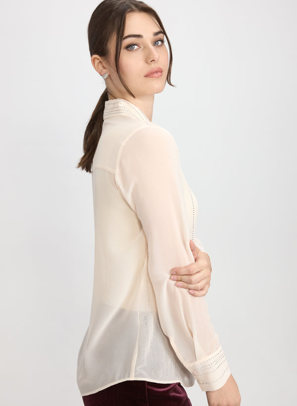 Laura Rhinestone Detail Blouse
