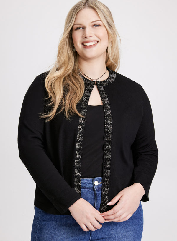 laura Rhinestone Detail Cardigan
