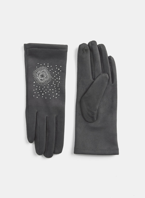 laura Rhinestone Detail Gloves