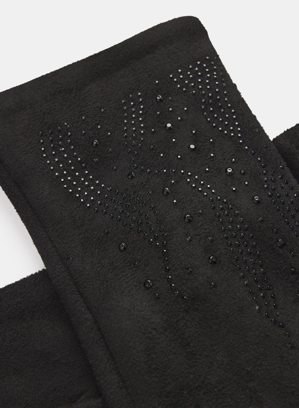Laura Rhinestone Detail Gloves