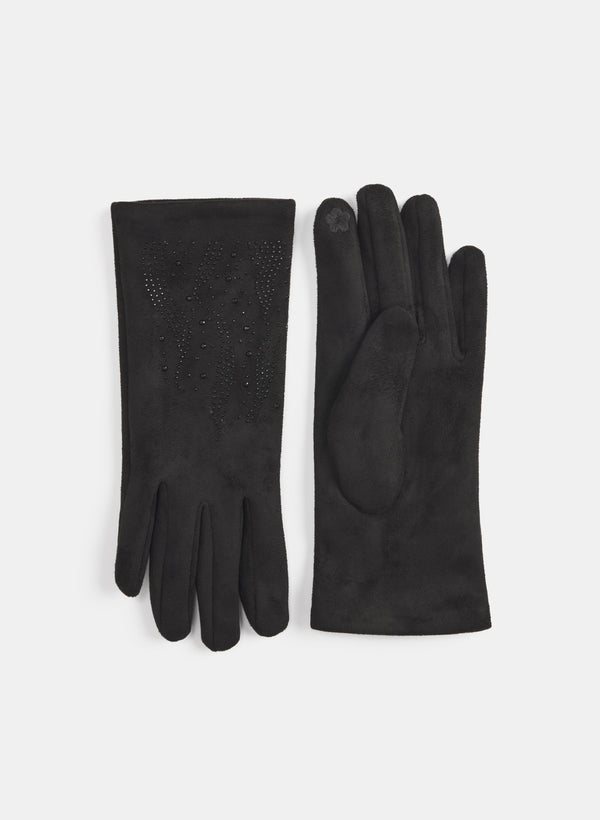 laura Rhinestone Detail Gloves