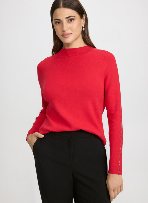 laura Rhinestone Detail Sweater