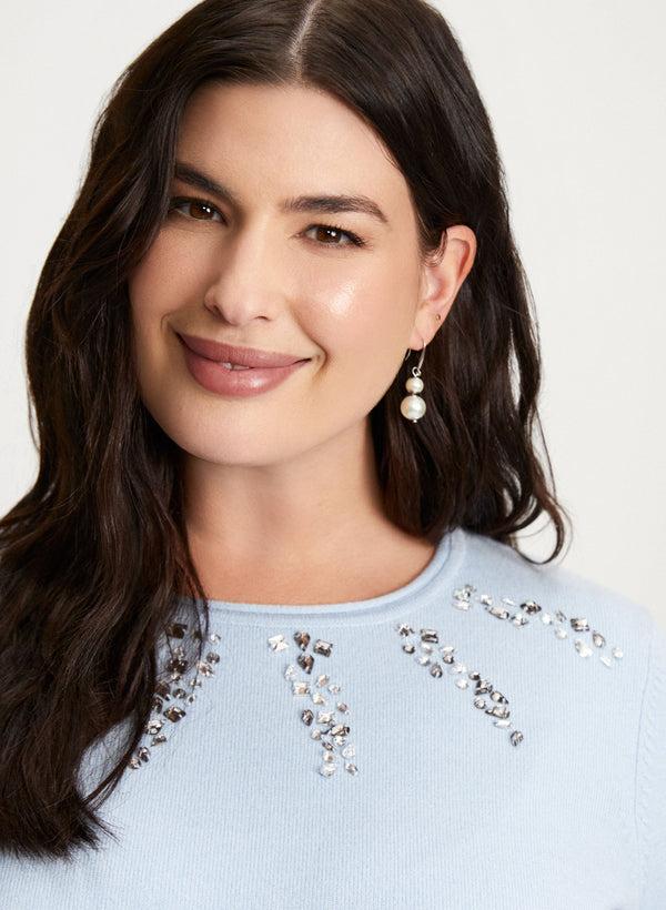 Laura Rhinestone Detail Sweater