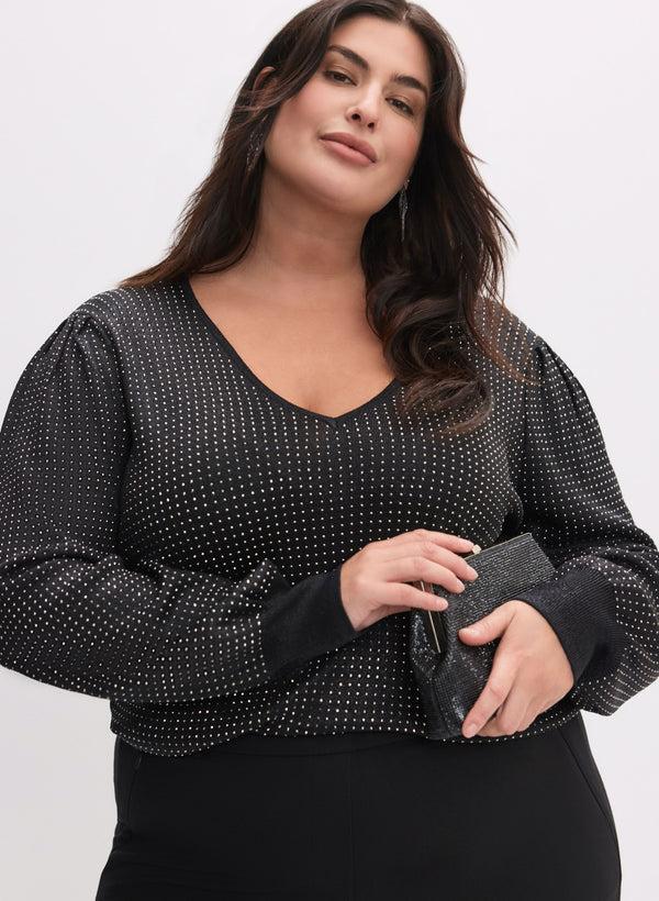 Laura Rhinestone Detail Sweater