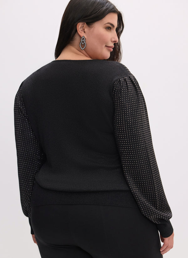 Laura Rhinestone Detail Sweater