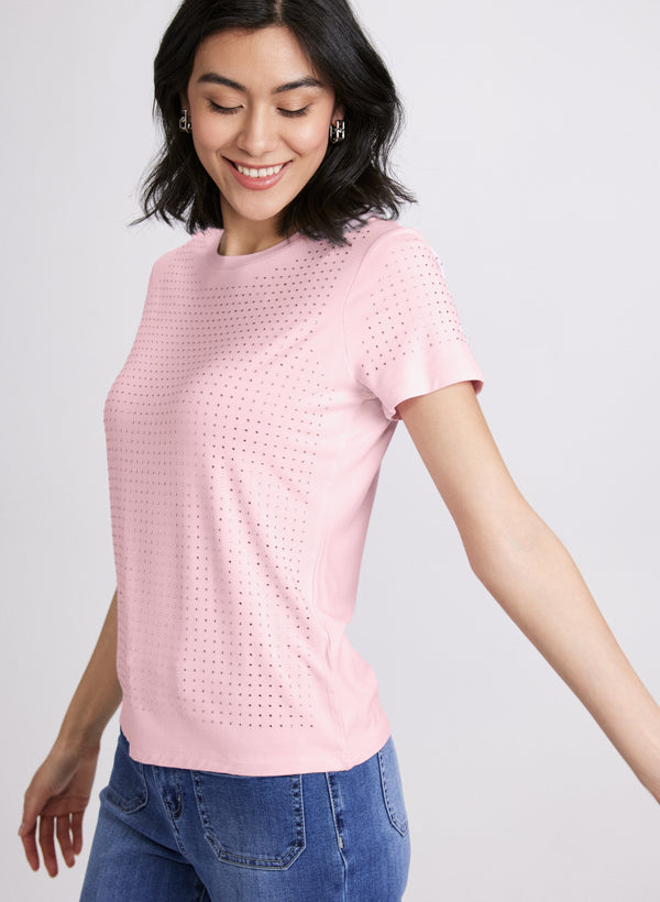 Laura Rhinestone Detail T-Shirt