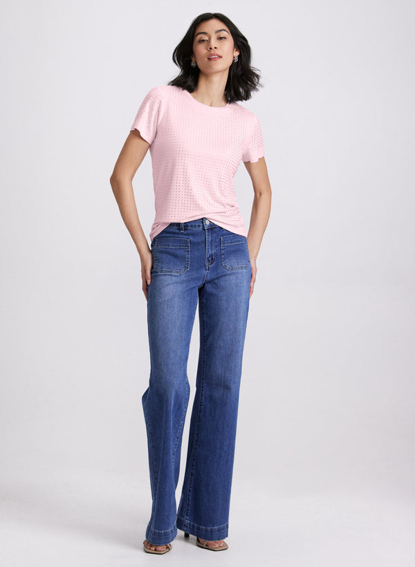 Laura Rhinestone Detail T-Shirt