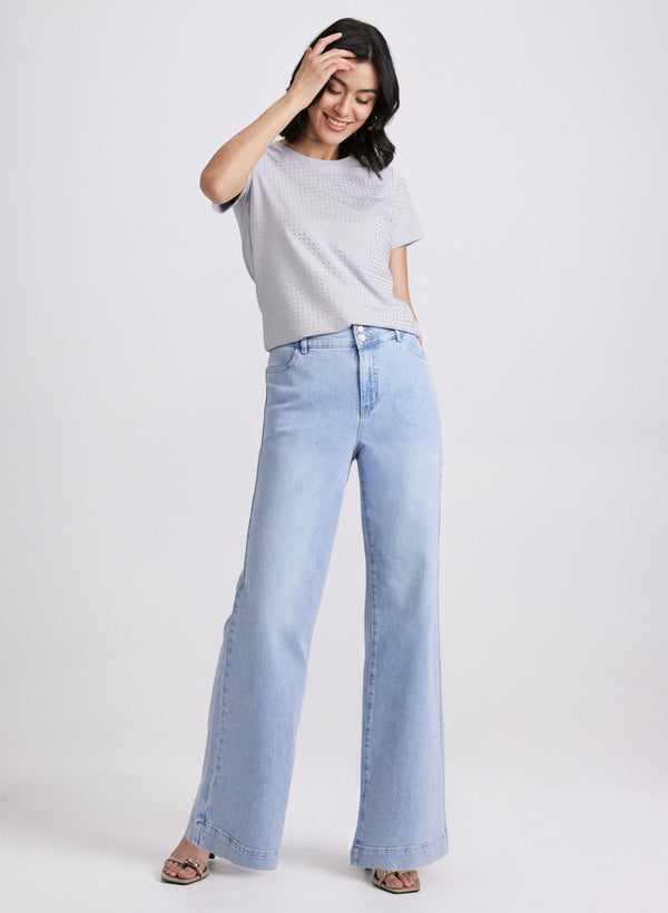 Laura Rhinestone Detail T-Shirt