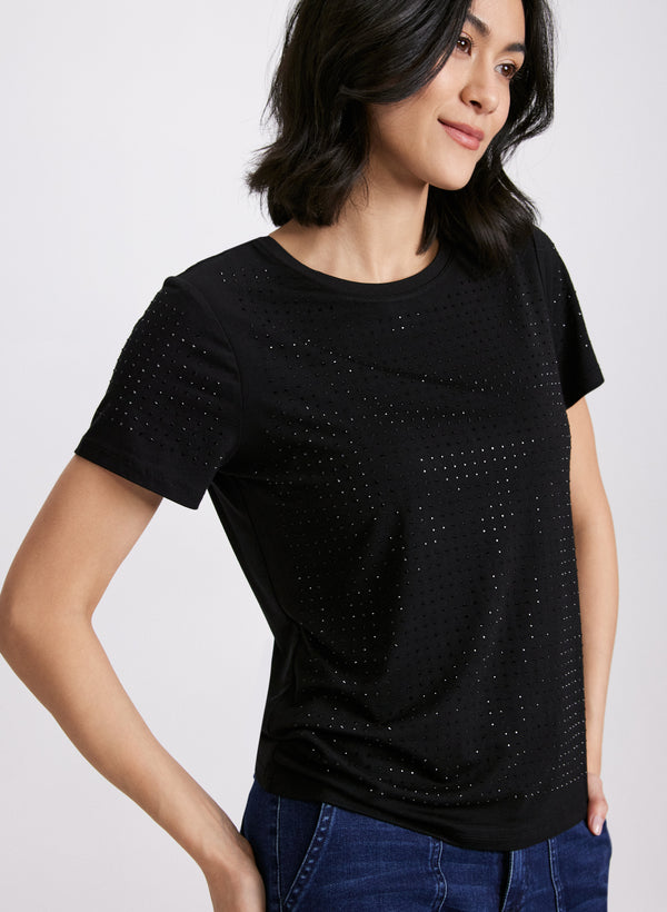 Laura Rhinestone Detail T-Shirt