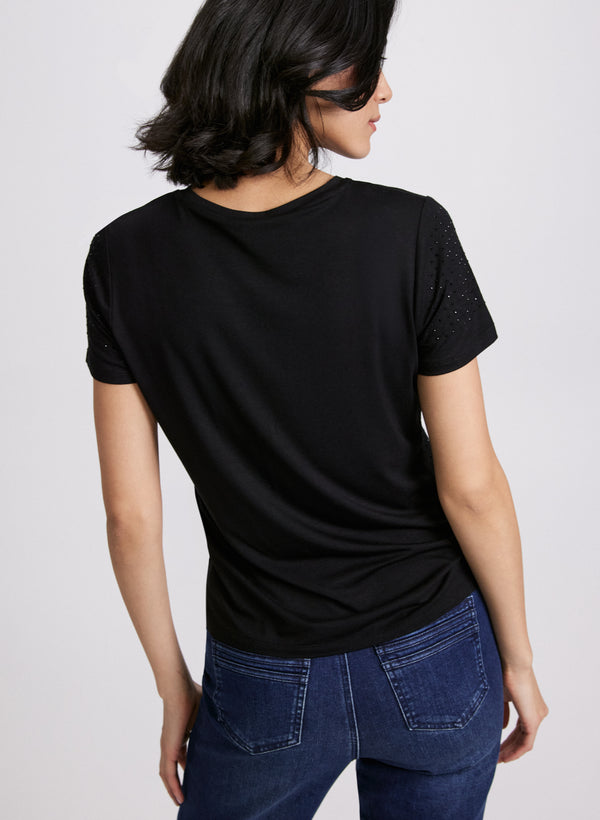 Laura Rhinestone Detail T-Shirt