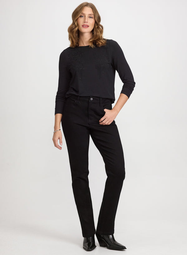 Laura Rhinestone Detail T-Shirt