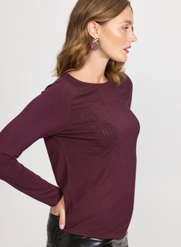 Laura Rhinestone Detail T-Shirt