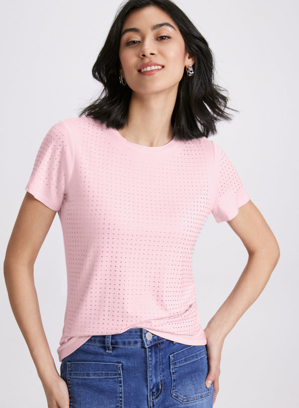 laura Rhinestone Detail T-Shirt
