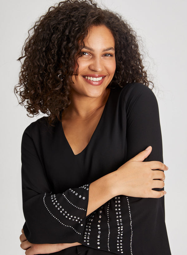 Laura Rhinestone Detail Tunic