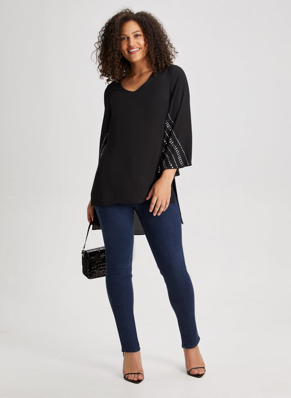 Laura Rhinestone Detail Tunic