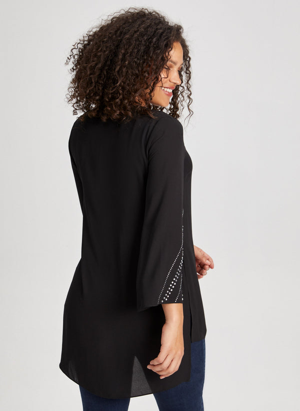 Laura Rhinestone Detail Tunic
