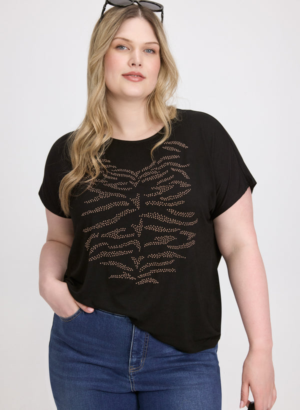 laura Rhinestone Embellished T-Shirt