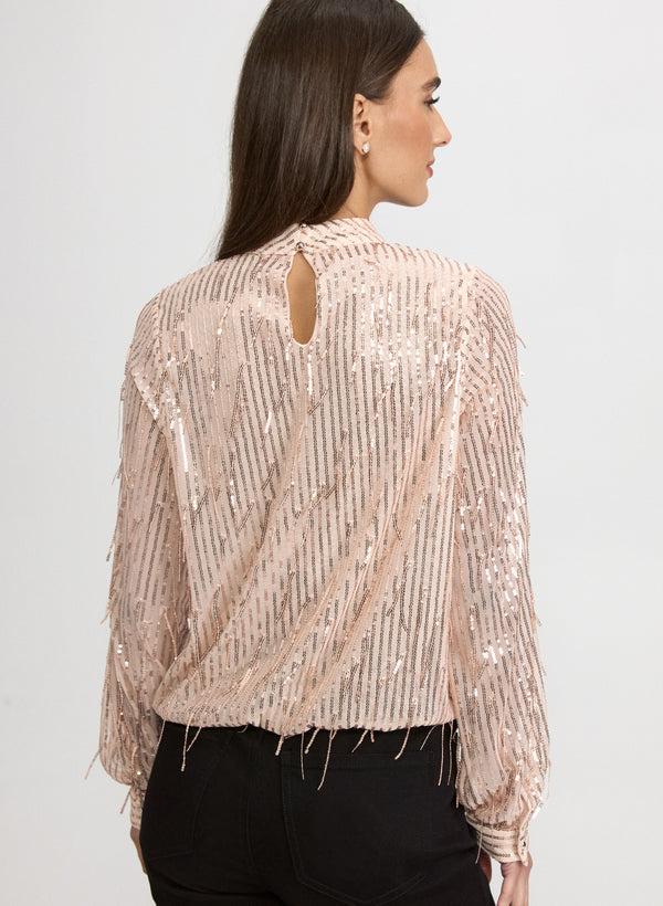 Laura Rhinestone Fringe Top