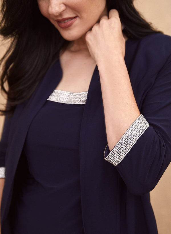 Laura Rhinestone Jacket Cami & Pants Set