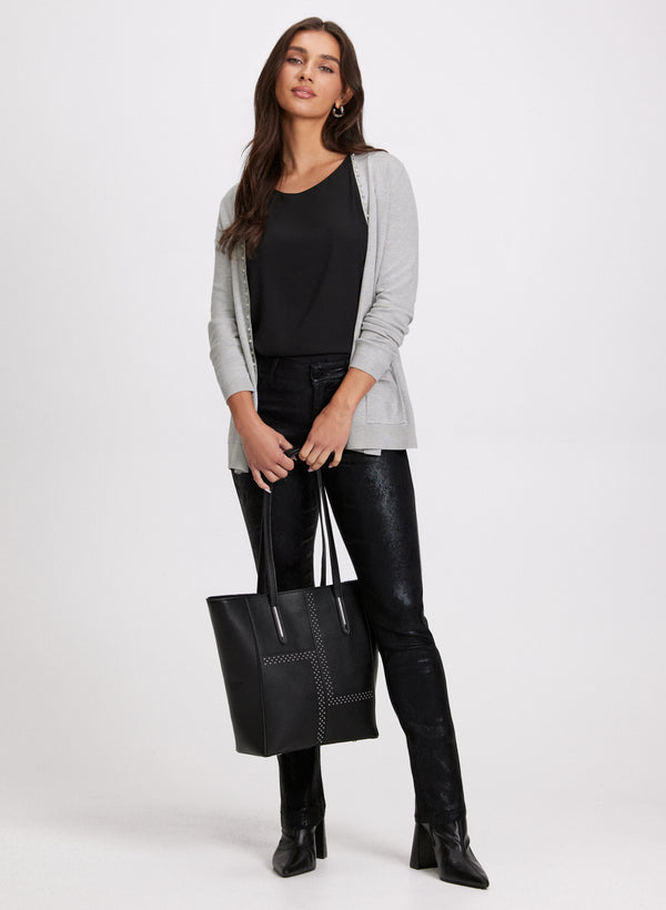 Laura Rhinestone & Pearl Detail Cardigan