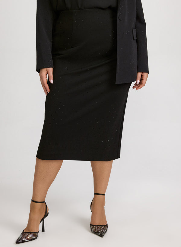 laura Rhinestone Pencil Skirt