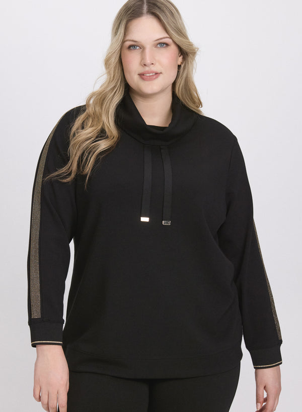 laura Rhinestone Sleeve Top