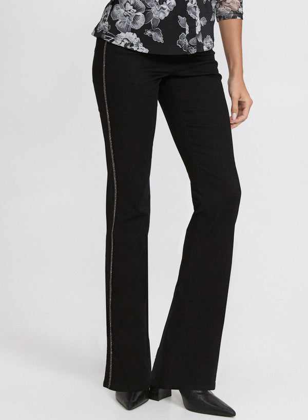 laura Rhinestone Stripe Jeans
