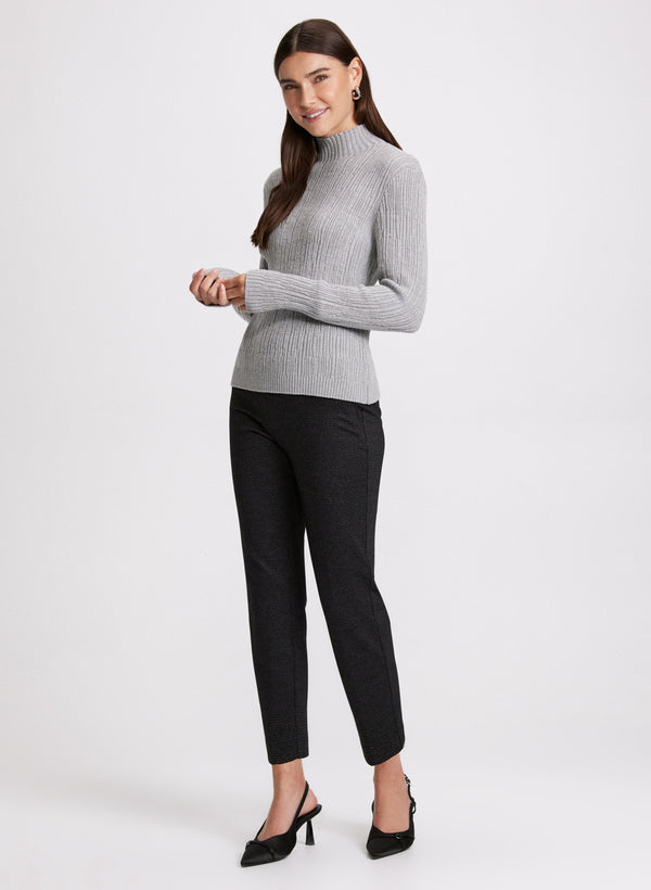 Laura Ribbed Knit Sequined Sweater