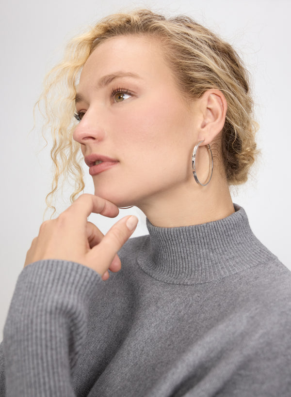 Laura Ribbed Mock Neck Sweater