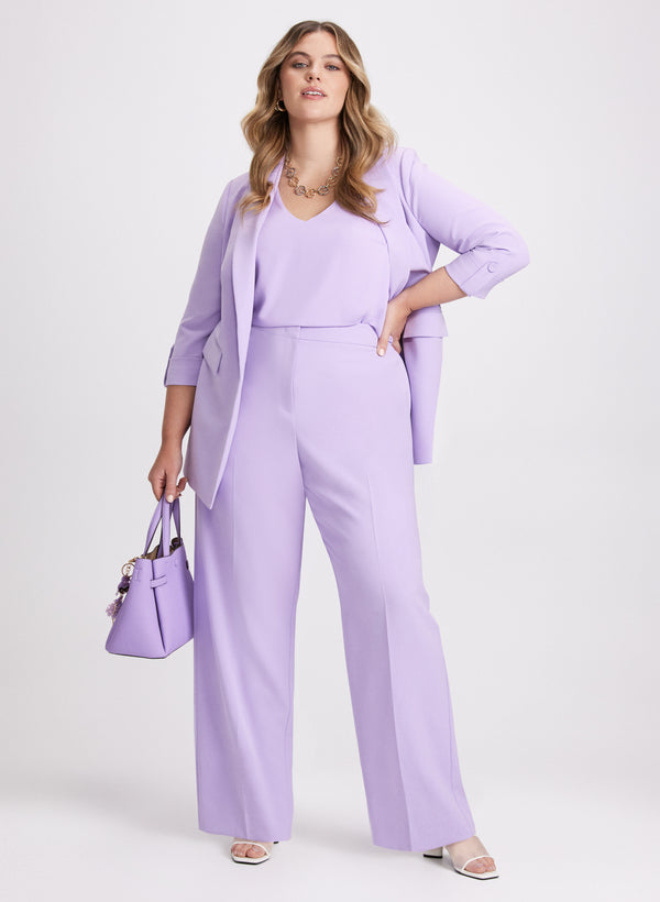 laura Rolled Sleeve Blazer & Wide Leg Pants
