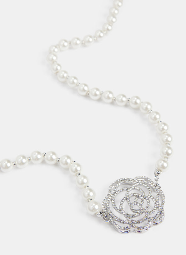 Laura Rose Pendant Pearl Necklace