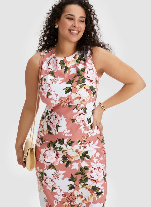 Laura Rose Print Sleeveless Dress